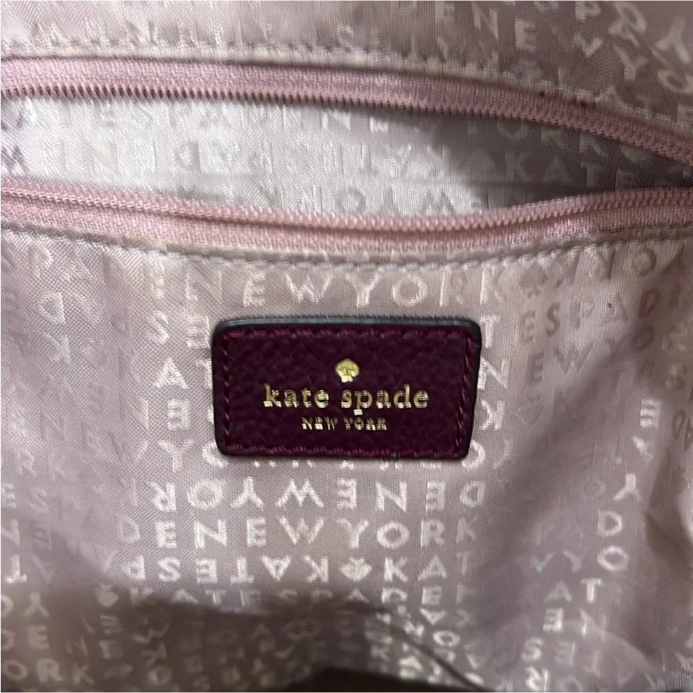 Kate Spade Merlot Colored Pebbled Leather Satchel - Picture 5 of 6